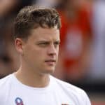 ORLANDO, FLORIDA - FEBRUARY 02: Joe Burrow #9 of the Cincinnati Bengals looks on prior to the NFL Pro Bowl Games at Camping World Stadium on February 02, 2025 in Orlando, Florida